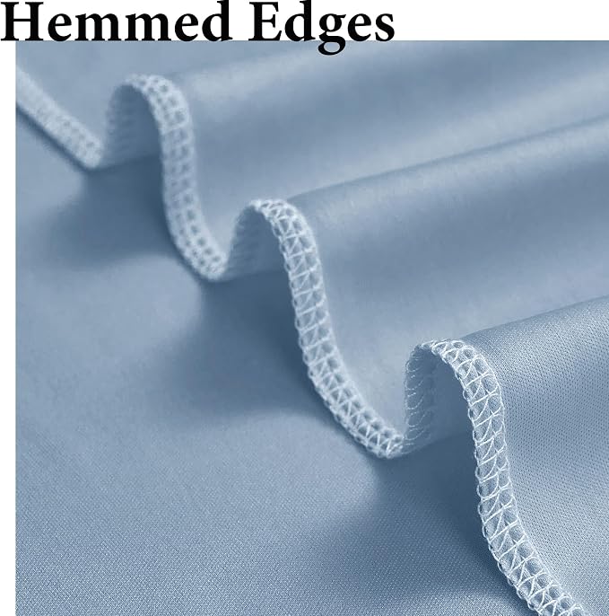 50ftx10ft Wrinkle Free Dusty Blue Backdrop Curtains for Parties, Silky Polyester Photo Backdrop Drapes 10 Panels 5x10ft Back Drop Cloth for Wedding Birthday Baby Shower Photography Background - Image 4