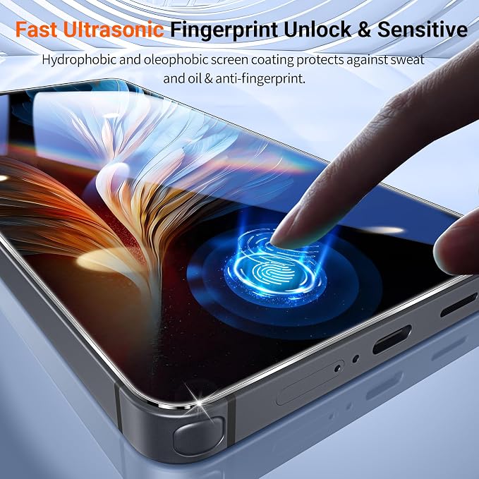 letosan 3 Pack for Samsung Galaxy S25 ultra Screen Protector Tempered Glass + 1 Set Camera Lens Protector, Military Grade Shatterproof, 9H+ Hardness, Auto Alignment Frame 6.9 Inch - Image 7