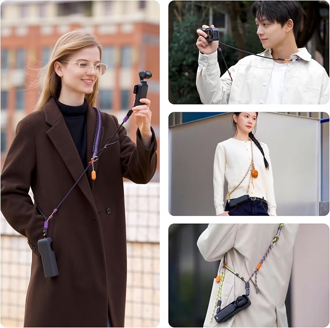 PGYTECH Camera Strap for DJI Osmo Pocket 4/3/Xtra Muse/Insta360 Luna Ultra | 2-in-1 Shoulder/Wrist Lanyard, Adjustable Crossbody Shoulder Strap for Outdoor/Travel/Vlogging/Video Record - Image 7