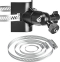 Universal Adjustable Stainless Mount Bracket Outdoor Security Camera 360 Degree Hoop Hose Clamp Pipe Poles Mount No-Drill Holes Compatible with Reolink/Nest/Arlo/Eufy/Wyze and Other Camera (Black) by Unknown
