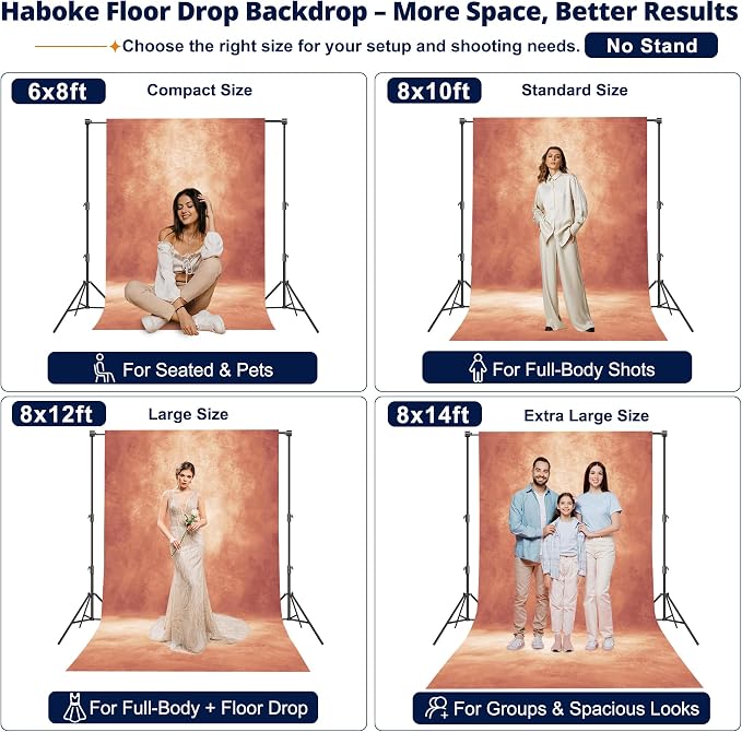 Abstract Photography Backdrop for Photoshoot 8x10ft,Brick Red,No Stand | Professional,Polyester Fabric,Roller Pocket on Top,Vintage Portrait Photo Props Booth Background,Photoshoot Studio - Image 2