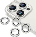AGVEE 3+3 6 Pack for iPhone 15 Pro & Max Camera Lens Protector Cover | Individual Bling Diamond & Bling Glitter Sparkle Cute Gem Metal Ring, 9H Tempered HD Glass by AGVEE