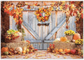 Fall Photo Backdrops for Photography, Thanksgiving Decorations 7x5ft | Vinyl Autumn Background for Photoshoot, Orange Pumpkin Maple Leaves, for Outdoor Party, Friendsgiving Decor by TERSUM