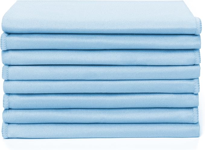 Zflow Microfiber Glass Cleaning Cloths - 8 Pack (16 x 16) - Streak Free - Lint Free - Quickly Clean Windows, Windshields, Mirrors, and Stainless Steel - Image 4