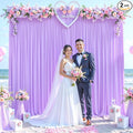 Lavender Backdrop Curtain for Parties Wedding Wrinkle Free Light Purple Photo Curtains Backdrop Drapes Fabric Decoration for Baby Shower Photoshoot 5ft x 7ft,2 Panels by Tao-GePartyDecorations