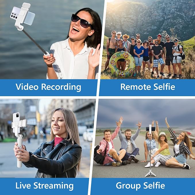 Selfie Stick Tripod, 40 in Retractable Tripod for iPhone with Wireless Remote Control & Light, Portable Phone tripods for Photograph, Live Streaming, Video Recording, Compatible with All Cellphones - Image 2