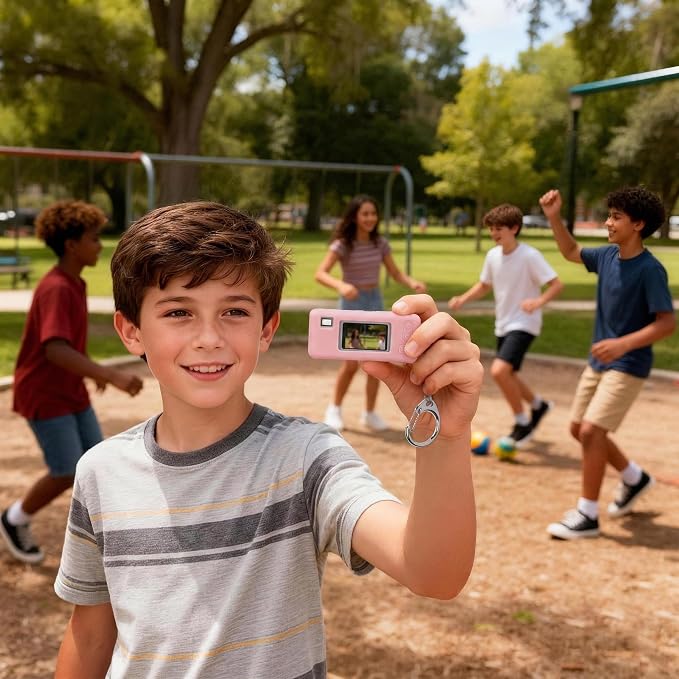 Silicone Case for Kodak CHARMERA Millennium Keychain Mini Digicam Blind Box | Soft Keychain Camera Sleeve, Precise Cutouts, Case-On Charging & SD Card Access, For Collectors & Daily Carry, Pink - Image 7