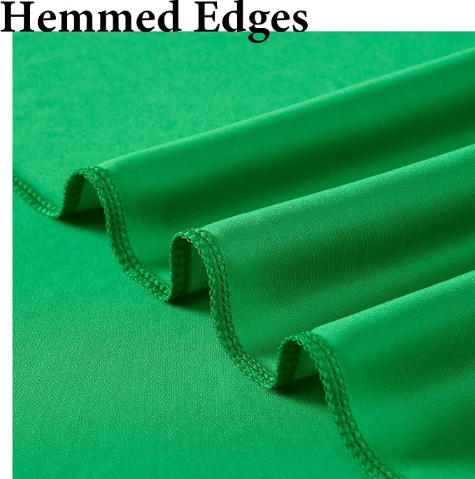 10ftx10ft Wrinkle Free Green Backdrop Curtains for Parties, Silky Polyester Photo Backdrop Drapes 2 Panels 5x10ft Back Drop Cloth for Wedding Birthday Baby Shower Photography Background - Image 4