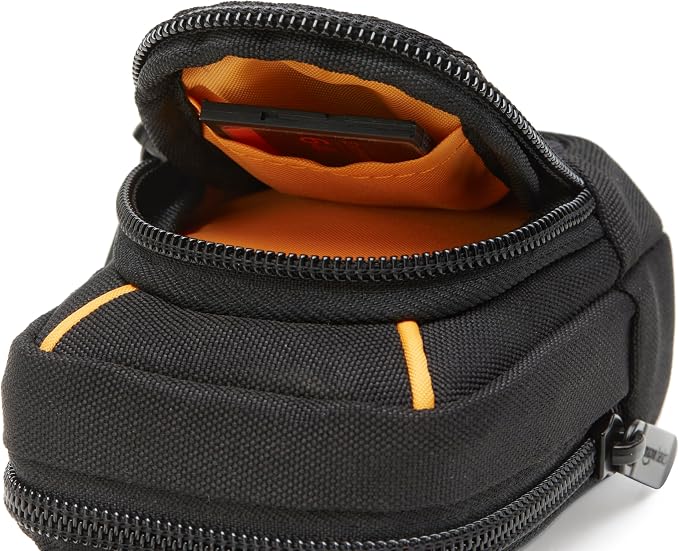 Amazon Basics Large Point and Shoot Padded Camera Case with Adjustable Shoulder Strap, Belt Loop, Interior Dimension 5.2 x 3.2 x 1 inches, Black - Image 6
