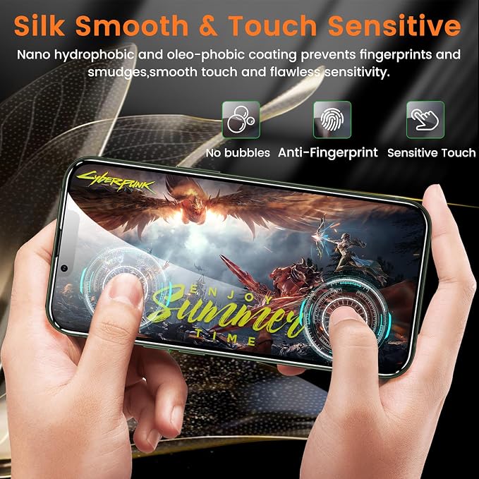 Lesakit 3+3 Pack Privacy Screen Protector for iPhone 13 6.1-Inch with 3 Pack Camera Lens Protector, Anti Spy Tempered Glass Film 9H Hardness Bubble Free Case Friendly - Image 7