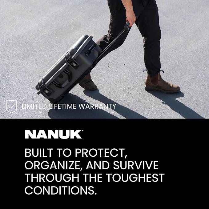 NANUK 935 Hard Case for Camera & Lenses with Padded Divider – Waterproof Equipment Case with Wheels, 22” x 14” x 9” – Dustproof, Impact Resistant, Carry-On Approved for Most Airlines – Blue | 22' x 14' x 9' - Dustproof, Padded Divider - Waterproof Equi... - Image 7
