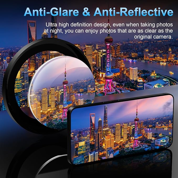 Korecase for Galaxy S25 Edge Camera Lens Protector, 9H Tempered Glass Anti Scratch Camera Screen Protector Film Shcokproof Metal Ring Lens Protector for Samsung S25 Edge,Colorful - Image 3