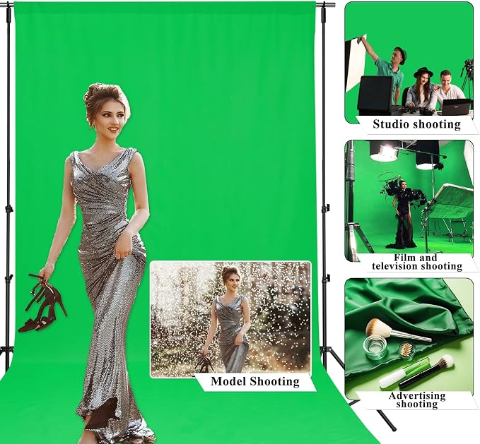 TRLYC Green Photography Backdrops 10x12 FT Seamless Background for Studio | Green Backdrop for Photoshoot Video Backgrounds Screen Party Wrinkle-free Polyester Non-Glare Rod Pocket Easy Setup - Image 6