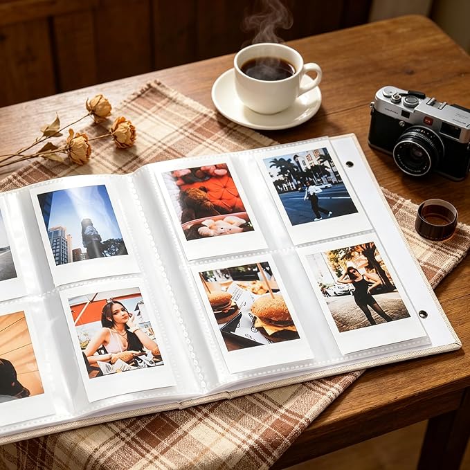 Mini Photo Album (2-Pack) for 2x3" Instax Mini & Polaroid Photos – Each Linen Album Holds 208 Photos - Image 5