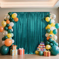 SquarePie 6x6ft Teal Sequin Backdrop, High Density Non-Transparent Glitter Curtain for Photography, Birthday, Wedding Party Decorations, Thick Solid Background with 4" Rod Pocket, 1 Panel by SquarePie