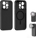 FREEWELL Pro Filmmaker Case for iPhone 15 Pro - 17mm Lens Slot & Magnetic Filter Support Black by Freewell