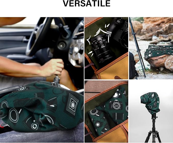Camera Wrap, Protective Wrap Anti-Scratch Lens pouche, Magic Self-Adhesive Cloth, Universal Storage Cloth for DSLR, Smartphones, Laptops, electronics,Cosmetic,whatever you need to protect - Image 4