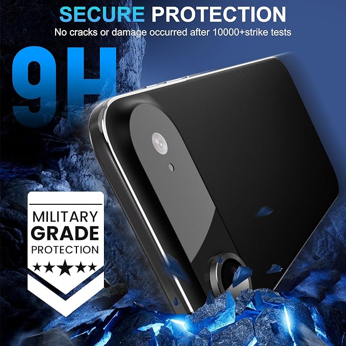 Suoman 2-Pack for iPhone 17 Air Camera Lens Protector, [CD Lines] [Strong-Adhesion] Metal Texture Style Tempered Glass Camera Lens Cover [with Auto Alignment Tool Kit] -Black - Image 5