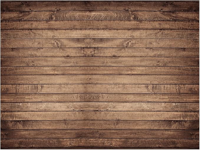 Mixweer Brown Wood Backdrop for Photography Rustic Wooden Photo Backdrop Decorations Retro Wood Wall Background Birthday Party Weeding Backdrop(8 x 6 ft) by Mixweer