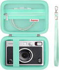Carrying Case Compatible with Fujifilm Instax Mini EVO Instant Camera, INSTAX MINI EVO Camera Storage Holder Travel Bag with Mesh Pocket for Photos, USB Cables, Film, Green by Supmay