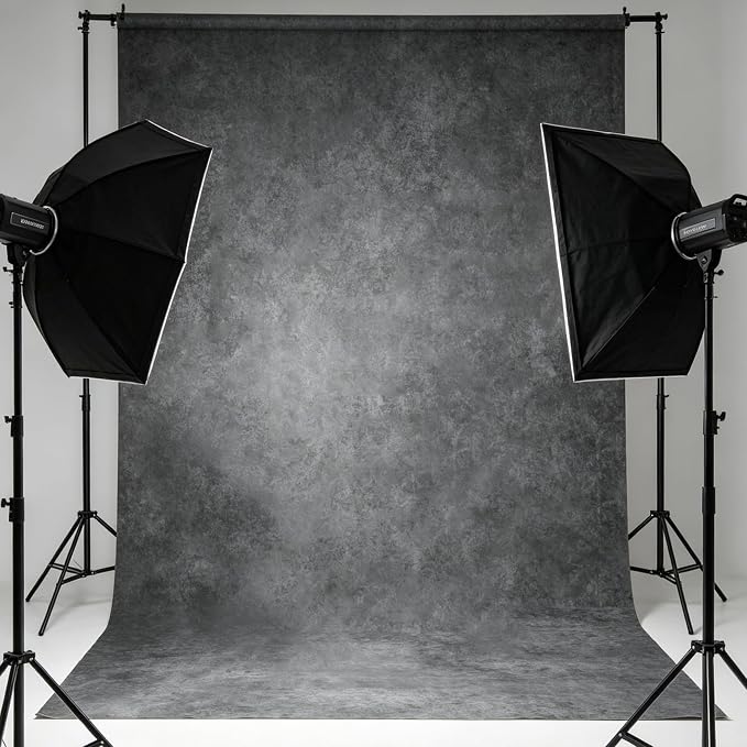 5x7 ft Gray Vintage Abstract Textured Photography Backdrop,Grey Background for Professional Studio Headshots,Portraits,Video,Product Shoots,Graduation & Events - Image 5