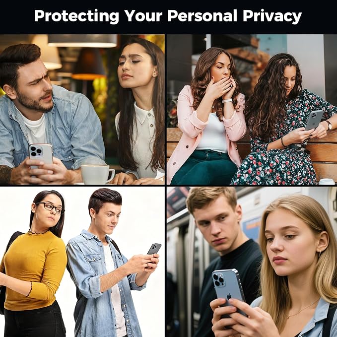 2+2 Pack Privacy Screen Protector for iPhone 17 Pro, 6.3 Inch | Camera Lens Protector, Tempered Full Screen Glass, Anti-Spy, Bubble Free, Case Friendly - Image 4