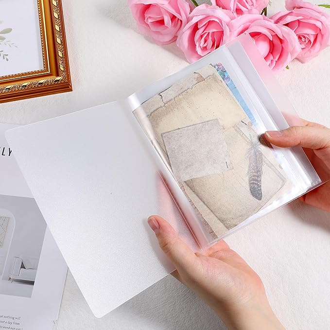 A6 Storage Folder Photo Albums Storage Sticker Storages Album Clear Cover Portfolio Folder for Postcards Sticker Collecting Album Organization Sheets Art Books Card Holds for Label Planner Recipe Card by Unknown