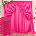 40ftx10ft Wrinkle Free Fuchsia Backdrop Curtains for Parties, Thick Polyester Hot Pink Photo Backdrop Drapes 8 Panels 5x10ft for Weddings Birthday Photography Background Curtains by ENJOYYOURPARTY