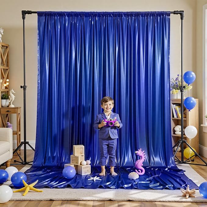 10x10FT Royal Blue Sequin Backdrop Curtain for Party - 2 Panels 5x10FT Wrinkle-Free Shimmer Drapes for Birthday, Wedding, Christmas, Decorations & Photography - Image 7