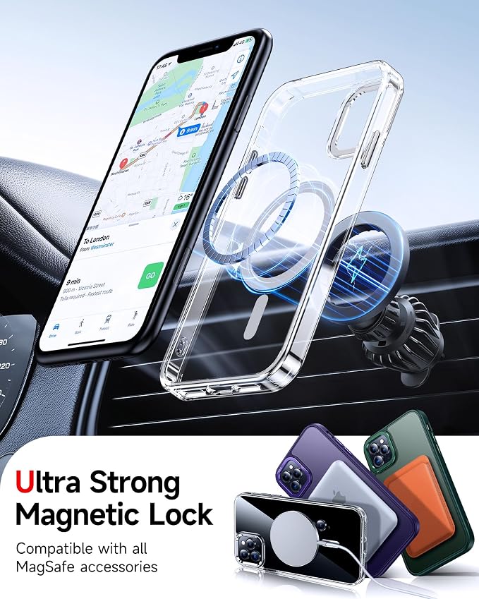 LeYi for iPhone-11-Pro Case Clear: Screen Protector X2 + Camera Cover X2[ MagSafe Compatible] Magnetic iPhone 11procase Military-Grade Protective Cases for i Phone iphone11 11Pro, Transparent - Image 2