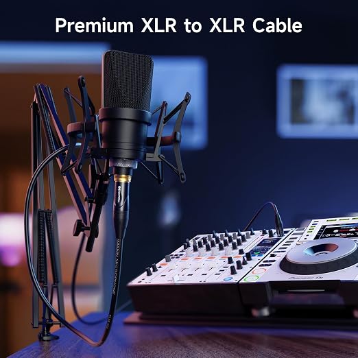 Cable Matters 2-Pack Premium XLR to XLR Cable, Microphone Cable, M-F, 20ft | Mic Cable, Male to Female, 21 AWG Oxygen-Free Copper (OFC), Black - Image 2
