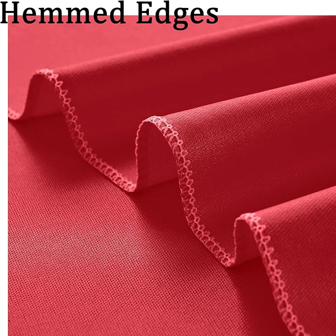 20ft x 10ft Wrinkle Free Red Backdrop Curtains for Parties, 4 Panels 5x10ft Silky Polyester Photo Backdrop Drapes for Birthday Wedding Christmas Party Photography Background Stand - Image 4