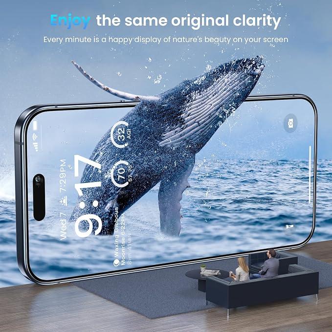 Fotbor [3+3 Pack for iPhone 15 Pro Screen Protector with Camera Lens Protector, Tempered Glass Shatterproof Easy Installation Frame, HD Clear Full Coverage iPhone 15 Pro Accessories 6.1 Inch - Image 4