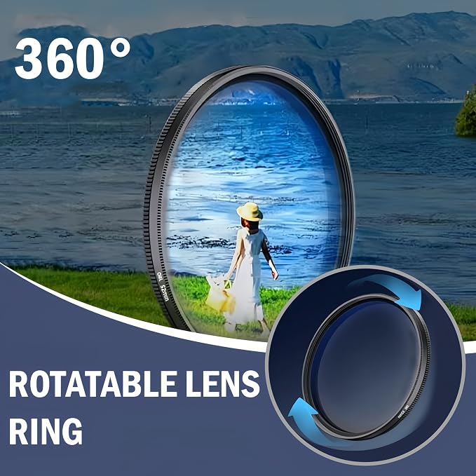 IKPOPIM 2-in-1 Magnetic CPL & Star Filter Lens, 52mm Universal Phone Lens CPL Polarizer Filter, Magnetic Lens Filter for Phones Improve Shooting Effects (Dual Lens 1Pcs) - Image 3