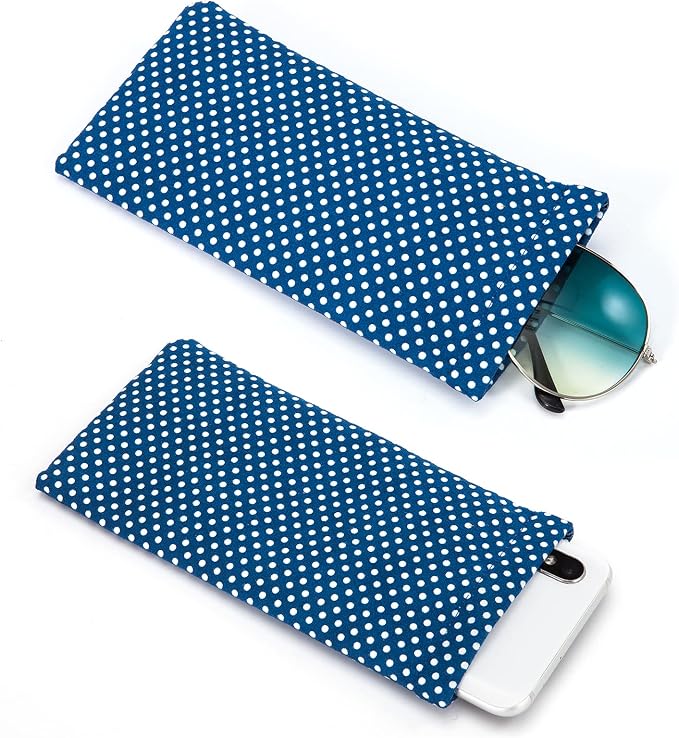 TRIUMPH VISION Eyeglass Case Glasses Case Soft Sunglass Pouch Sleeve 3 Pack | Slim Lightweight Alternative to Bulky Case, Leather Lined Protect Lens, Squeeze Easy to Use, Stylish Portable for Daily Use - Image 3