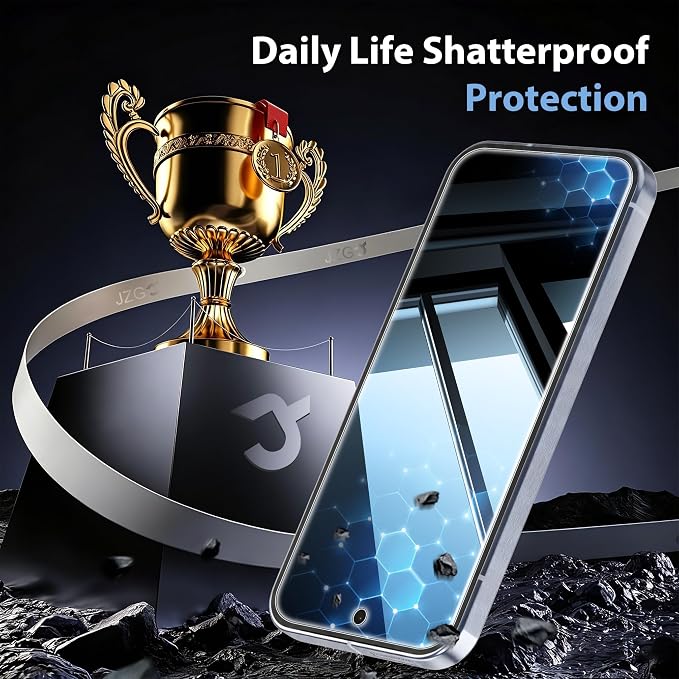 2 Pack for Google Pixel 10 Pro XL Privacy Screen Protector, 2 Pack Camera Protector, Fingerprint Compatible, Anti Spy, 9H Hardness Glass for Google Pixel 10 Pro XL Screen Protector - Image 2