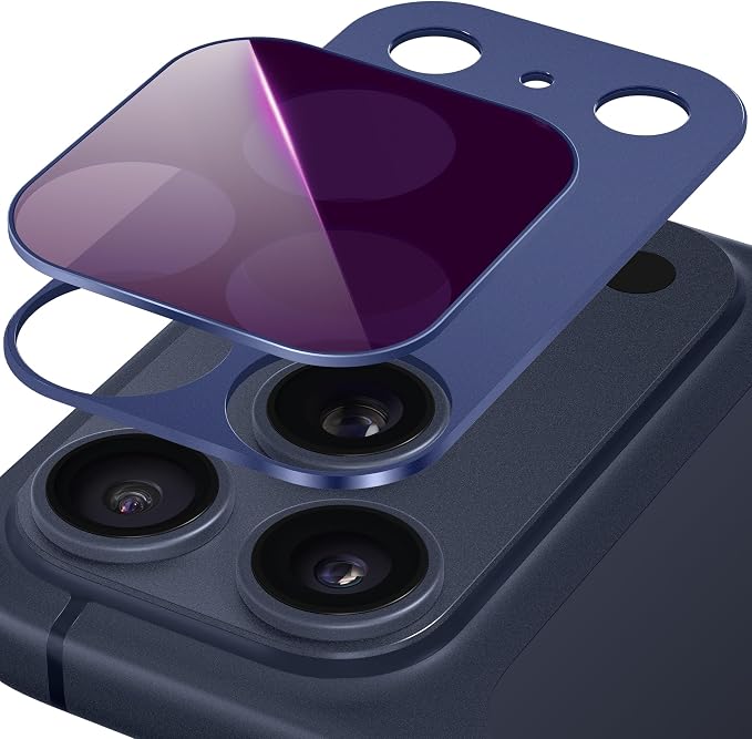 Suoman for iPhone 17 Pro Max Camera Lens Protector, ND Filter Lens Film | Magnetic Tempered Glass Lens Film, Strong Adsorption, HD Clear, All-in-one Metal Camera Screen,Blue by Suoman