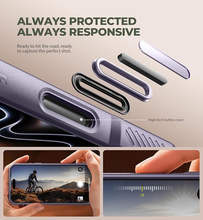 Dexnor for iPhone 17 Pro Max Case, [Built-in Flip Camera Cover & Camera Control Cover & Kickstand], Compatible with MagSafe, Heavy-Duty Rugged Shockproof Magnetic Phone Cover, 6.9 inch Phantom Purple - Image 5