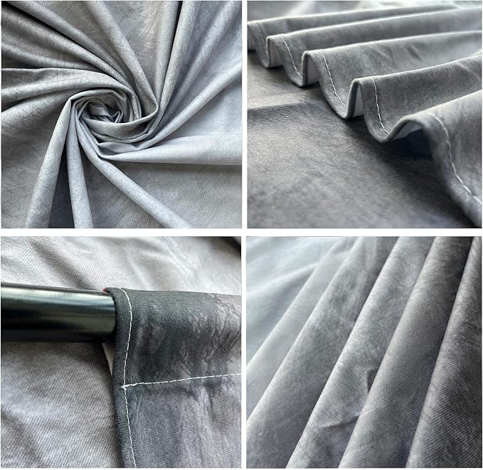 8x10ft Grey Portrait Photography Backdrops Solid Texture Abstract Photo Background for Photoshoot - Image 5