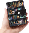 Goth Skull Bookshelf Small Photo Album for 2x3 In Film, 56 Pocket | Mini Cute Picture Book, Wallet Size, for Polaroid Fujifilm Instax Mini Instant Camera Printer, Kpop Photocard Binder Holders by Lebrocoli
