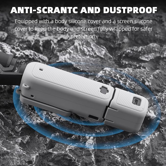 BRDRC Pocket 3 Silicone Cover, For Xtra Muse Protective Case Lens Protector Scratch-Resistant Sleeve Skin Compatible with DJI OSMO Pocket 3 Creator Combo/Xtra Muse Accessories (Black) - Image 6
