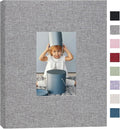 Photo Album 8x10 Linen Picture Book 26-Page Album Holds 52 Photos Art Presentation Folder for Picture or Certificates Storage Grey by CHERRICH
