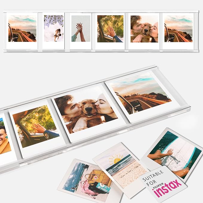 Elil Instax Mini Collage Photo Frame for Wall – Acrylic Picture Frames Collage Wall Decor, Fits Fujifilm Instax Mini Film, Square & Wide Prints, Instant Photos, Gift for Instax Lovers by ElilAdventure