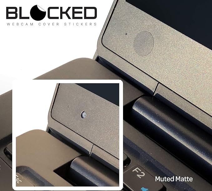 The Original Vinyl Webcam Cover Stickers | Restickable & Stackable Privacy Covers | for All Camera-endable Devices | 3-Sizes | 57 Black (Muted Matte) - Image 4