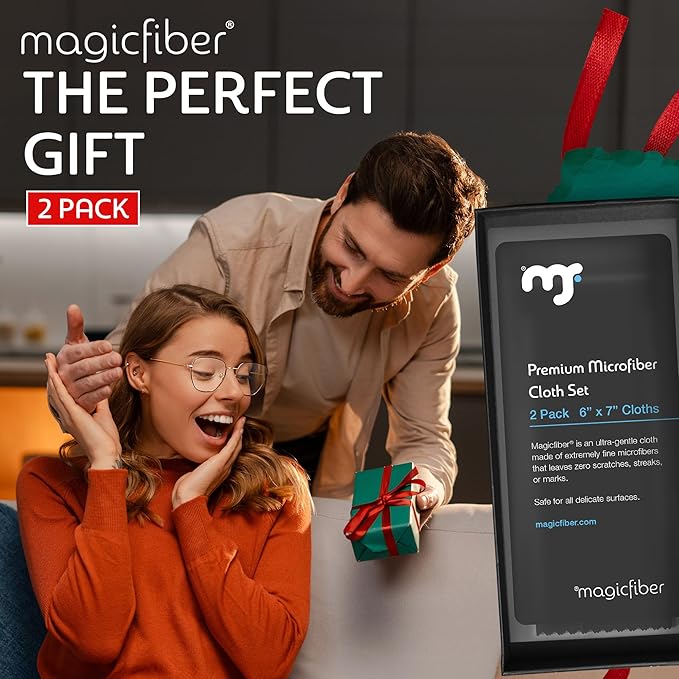 MagicFiber Microfiber Cleaning Cloth, Glasses Cleaner, Eyeglass Wipes, 2pk | Clean Eye Glasses, Lenses, Screens, Cameras, Sunglasses, Watches, Electronics, & More - Image 6