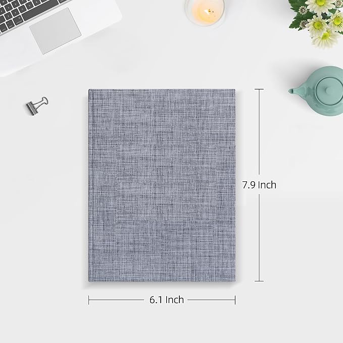Mublalbum 2 Pack Small 5x7 Photo Album, 52 Pockets, Linen Cover,Gray | Linen Cover, Portable Mini Picture Book, Holds 52 Vertical Pockets for Artwork Postcards, Picture Storage - Image 2