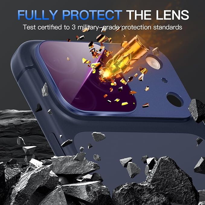 Suoman for iPhone 17 Pro Max Camera Lens Protector, ND Filter Lens Film | Magnetic Tempered Glass Lens Film, Strong Adsorption, HD Clear, All-in-one Metal Camera Screen,Blue - Image 4