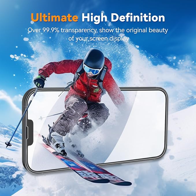 Wiaocit Tempered Glass Screen Protector for iPhone 13 Pro | 3+3 Pack, 9H Hardness, Camera Lens Protector, Installation Frame, Bubble Free, Case Friendly - Image 7