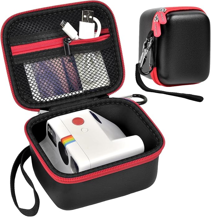 ANKHOH Case for Polaroid Go Gen 2/3, for Polaroid Go 9035/9071/9070 | PU shell with padded interior and removable wrist strap stores film, photos and cables, Case Only by Ankhohstoragehardcase