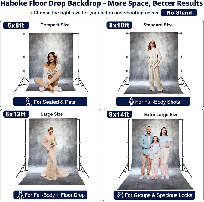 Abstract Photography Backdrop for Photoshoot 8x10ft,Grey,No Stand | Professional,Polyester Fabric,Roller Pocket on Top,Vintage Portrait Photo Props Booth Background,Photoshoot Studio - Image 3